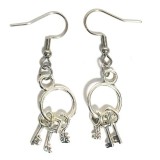 Maria King Kulcscsomó fülbevaló, választható arany vagy ezüst színű akasztóval