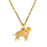 Maria King Kutyás nemesacél gyerek nyaklánc medállal, arany színű