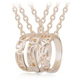 Maria King Legjobb barátok - hármas nyaklánc karika medállal - arany színű