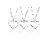 Maria King Legjobb barátok örökké -  hármas nyaklánc szív medállal