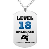 Maria King Level 18 unlocked (tetszőleges számmal és névvel) medál lánccal vagy kulcstartóval