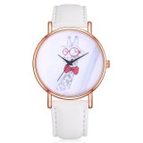 Maria King Lvpai csokornyakkendős-szemüveges zsiráf karóra, fehér szíjjal