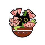 Maria King Macskanövény virágokkal kitűző