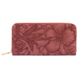 Maria King műbőr bordó virágmintás pénztárca (19x9 cm)
