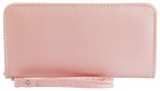 Maria King Nagyméretű klasszikus designbőr pénztárca, pink (21x11 cm)