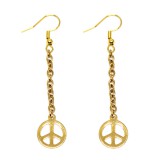 Maria King Nemesacél Békejel fülbevaló, arany színű II.