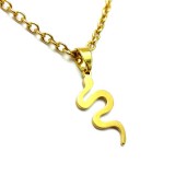 Maria King Nemesacél kígyós gyerek nyaklánc medállal, arany színű