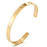 Maria King Nemesacél nyitott karperec, 17 cm - gravírozható