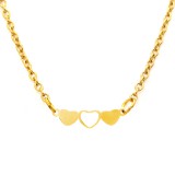 Maria King Nemesacél Szív medálos nyaklánc, arany színű