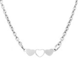 Maria King Nemesacél Szív medálos nyaklánc, ezüst színű