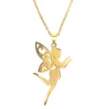 Maria King Nemesacél Tündér gyerek nyaklánc medállal, arany színű