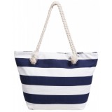 Maria King Nyári csíkos vászontáska, kék