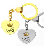 Maria King Páros Her King His Queen kulcstartó több formában (szív, kör vagy dögcédula)
