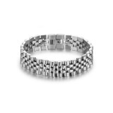 Maria King prémium nemesacél férfi karkötő, ezüst színű