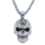 Maria King Punk rock Koponya medál nyaklánccal, hangsúlyos