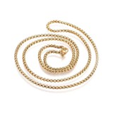 Maria King Rozsdamentes acél box chain férfi nyaklánc, arany színű, 2 mm - választható méretben