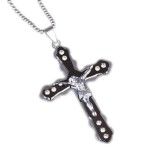 Maria King Rozsdamentes acél Jézus medál nyaklánccal