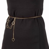 Maria King Rozsdamentes acél Szív motívumos láncos öv, arany színű (max. 80 cm)