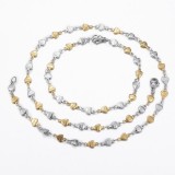 Maria King Rozsdamentes acél szív motívumos női nyaklánc és karkötő szett, 45 cm és 20 cm