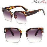 Maria King RSSELDN félkeretes dizájner napszemüveg, lila lencsével