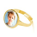 Maria King Saját egyedi fényképes gyűrű, arany színben (állítható méret)