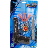 Maria King Super Police készlet 22 cm, tapadókorongos nyilakkal, késsel, iránytűvel
