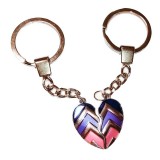 Maria King Színes páros szív kulcstartó, 2 db