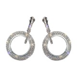 Maria King Szuperdivatos kristály köves karika fülbevaló, ezüst színű