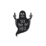 Maria King 'Találkozunk a pokolban' kísértet kitűző