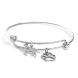 Maria King Tappancs és kutyus nemesacél karperec charmokkal