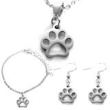 Maria King Tappancs nemesacél nyaklánc, fülbevaló és karkötő szett