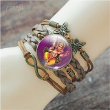 Maria King Többrétegű uniszex Ganesha karkötő végtelen motívummal