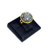 Maria King Török mintás üveglencsés gyűrű, választható arany és ezüst színben