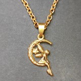 Maria King Tündér a Holdon gyerek nyaklánc medállal, arany színű