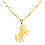 Maria King Unikornis nemesacél medál nyaklánccal, arany színű