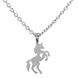 Maria King Unikornis nemesacél medál nyaklánccal, ezüst színű