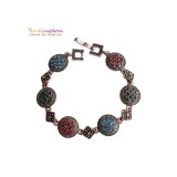 Maria King Vintage színes kristályokkal kirakott karkötő