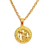 Maria King Vízöntő-Horoszkóp medál lánccal, arany színű