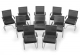 MARINA 10db-os konferencia szék, látogatók számára, fekete