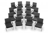 MARINA 16db-os konferencia szék, látogatók számára, fekete