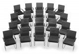 MARINA 20db-os konferencia szék, látogatók számára, fekete