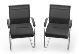 MARINA 2db-os konferencia szék, látogatók számára, fekete