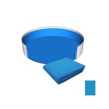 márkanév nélkül Medence fólia, Lagoon, fémpalástos medencékhez, kör alakú, 0.50 mm vastag, D3.6 x 0.9 m, kék, újított design