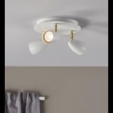 MARKSLÖJD CIRO Ceiling 3L fehér/sárgaréz