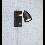 MARKSLÖJD CIRO Wall 1L fekete/sárgaréz