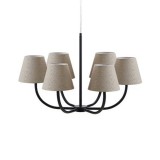 Markslöjd COZY csillár 6L fekete/bézs