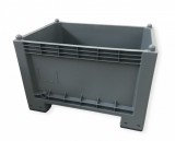 martinialfredo Zárt oldalú 300 l-es műanyag box-konténer, 4 lábas, reg