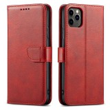 Marva Wallet Xiaomi Redmi Note 15 4G oldalra nyíló ökobőr könyvtok szilikon belsővel piros