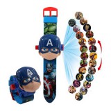 Marvel 3D gyerek projektoros karóra kivetítővel - Amerika Kapitány, Bosszúállók digitális óra