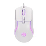 Marvo Capo 20 vezetékes gamer egér, 8000 DPI, 7 gomb, RGB világítás, fehér - M292 WH